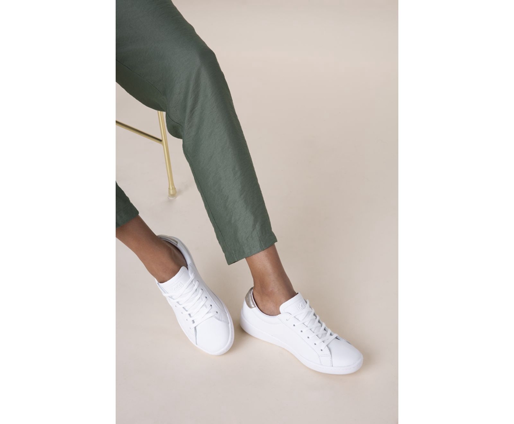 Keds Womens Sneakers White - Ace Leather - 802YRCELM